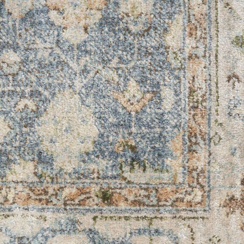 Mevo Power Loomed Distressed Floral Area Rug By HomeRoots - 120' X '26' X '0.25