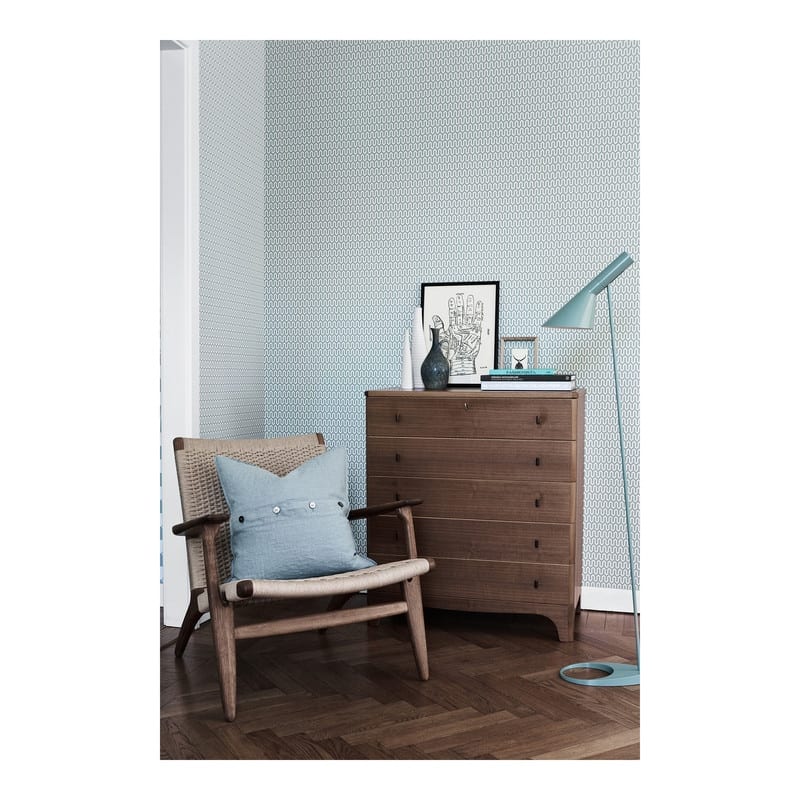 Borastapeter Ypsilon Grey Wave Geometric Wallpaper - 20.9 x 396 x 0.025