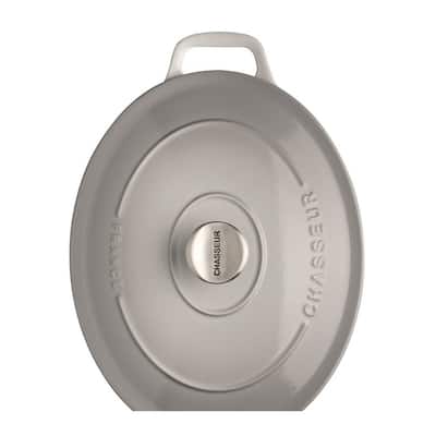 Chasseur French Enameled Cast Iron Oval Dutch Oven, 5.3-quart