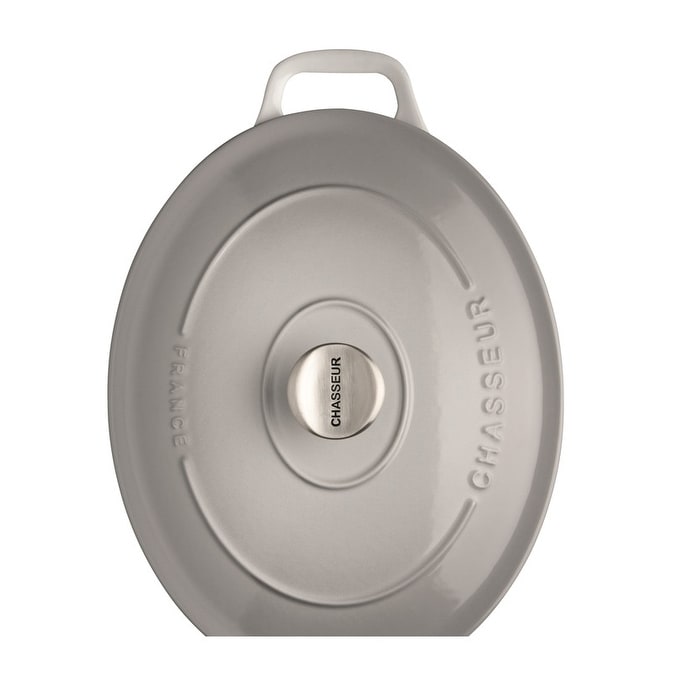 Chasseur French Enameled Cast Iron Oval Dutch Oven, 5.3-quart