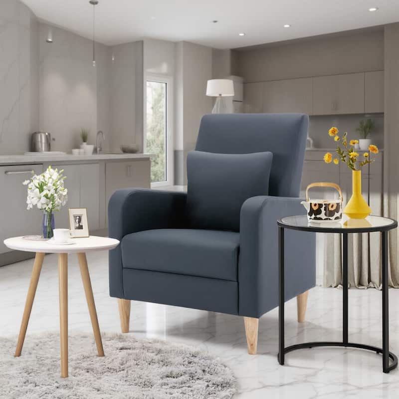 Fabric/Leather Modern Accent Chairs with Lounge Seat