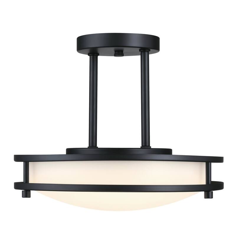 Westinghouse 6136600 Lauderdale 12" Wide LED Semi-Flush Bowl Ceiling