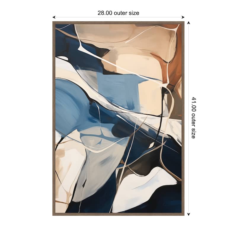 Kate and Laurel Abstract Fluid Movement by The Creative Bunch Studio Framed Canvas Wall Art Print
