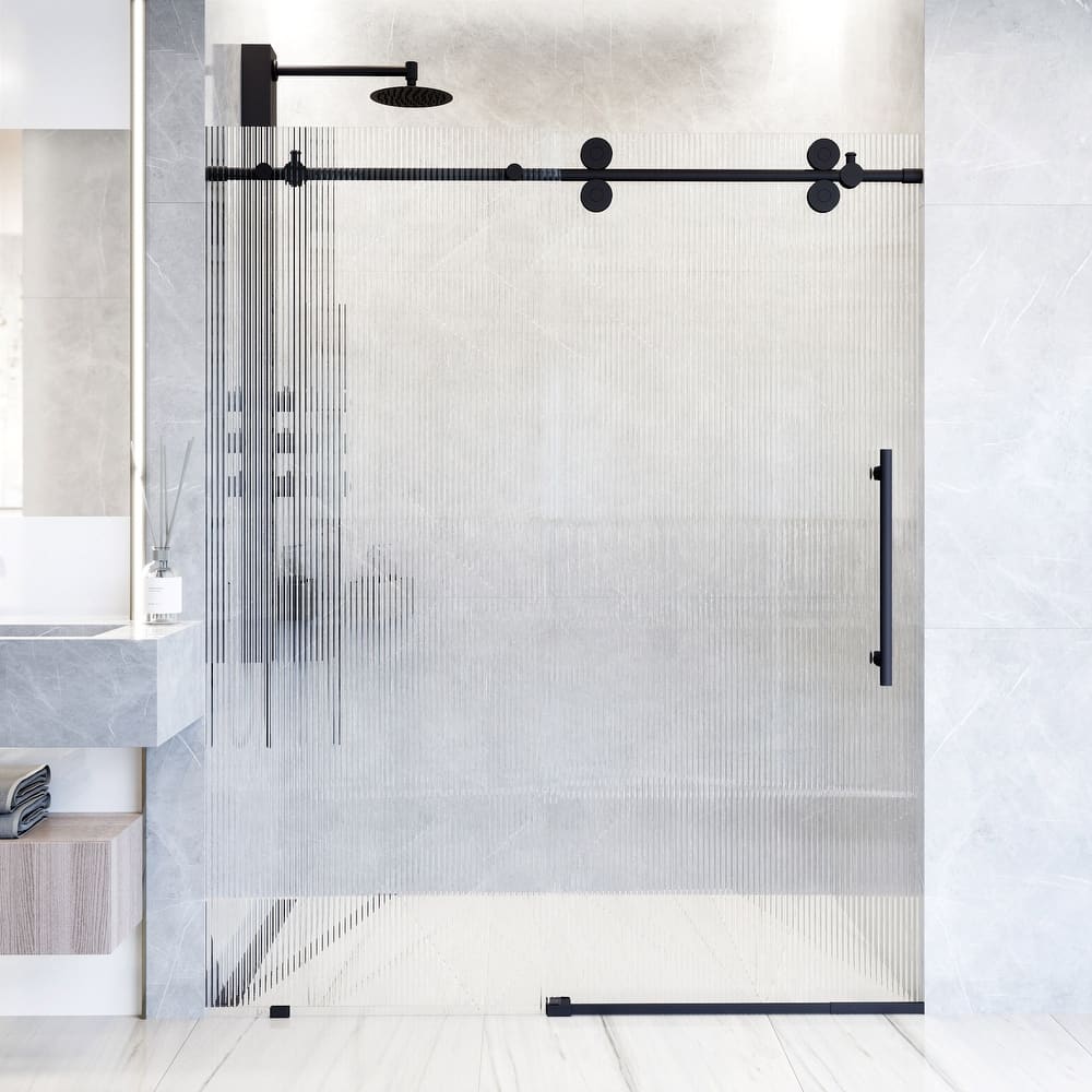 VIGO Elan 56" to 60" W x 74" H Frameless Sliding Shower Door