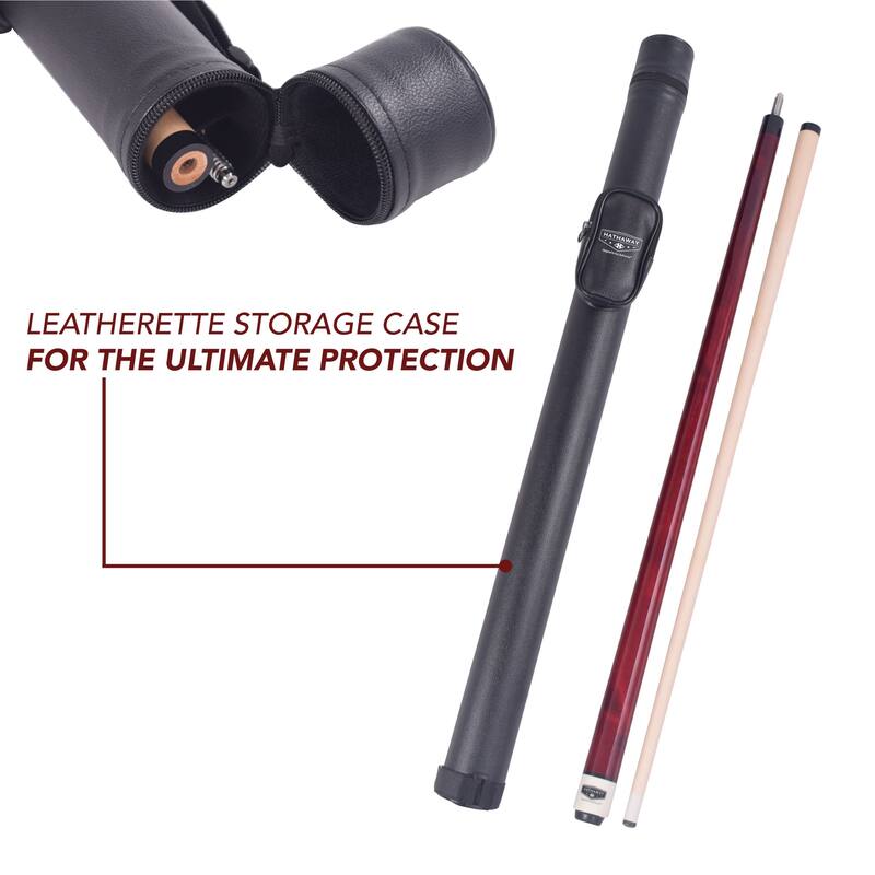 Hathaway Conquest 58-in Cue Stick and Case Set - Maple Wood