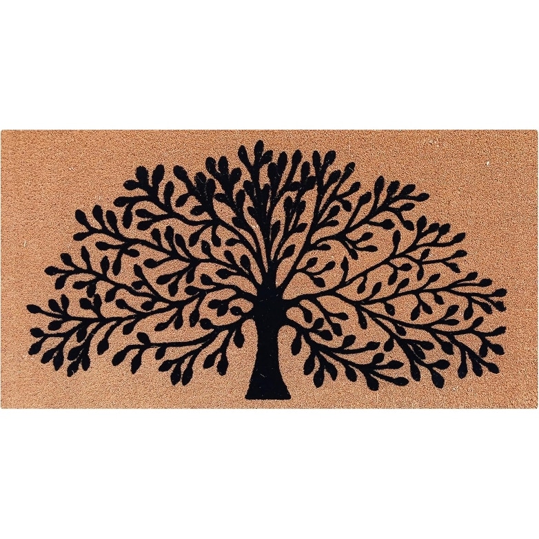 A1 Home Collections Entrance Durable Thin Profile Heavy Duty Non-Slip Flock Doormat