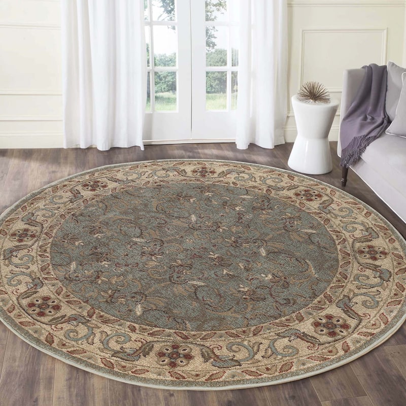 Superior Heritage Traditional Floral Scroll Indoor Area Rug