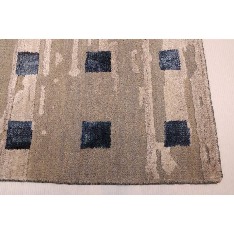 ECARPETGALLERY Hand-knotted Legacy Grey Silk, Wool Rug - 5'8 x 7'10