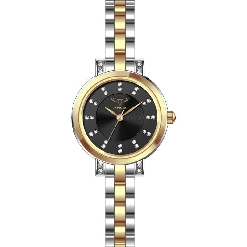 Invicta Women's 69069 Angel Quartz PC21S Copper Dial Watch - Black