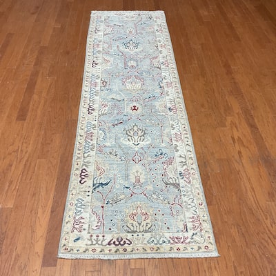 HERAT ORIENTAL Handmade Khotan Wool Runner - 2'10" x 10'