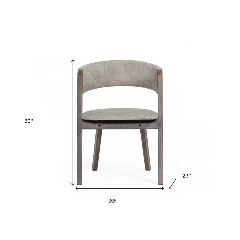 Set of Two Gray Wenge Dining Chairs - Grey