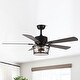preview thumbnail 2 of 11, 52" Black 2-Light Seeded Glass Ceiling Fan with Light Kit and Remote