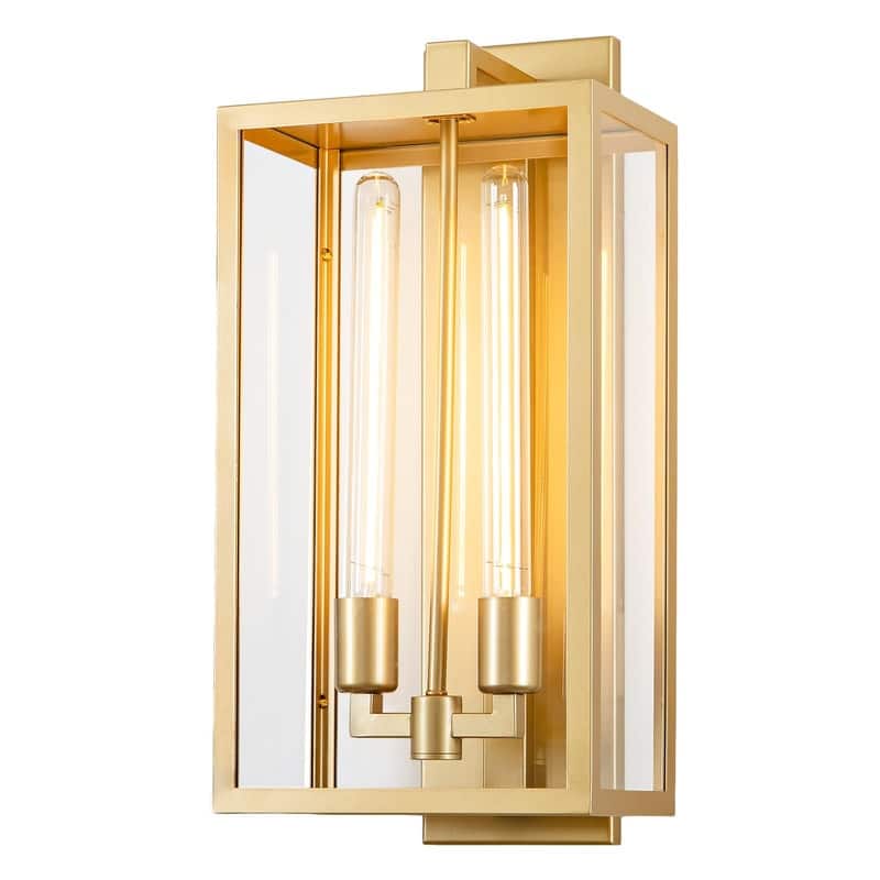 KAYLA 21-in Large Gold Outdoor Wall Sconce