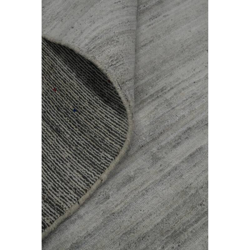 Hand Knotted Oriental 100% Wool Carpet Tribal Animal Pictorial Greys & Charcoal Gabbeh Area Rug - 9' 10'' X 7' 10''