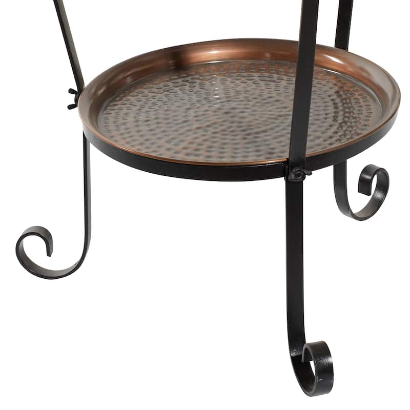 Metal Scroll Ice Bucket - Copper - Roche River Decor - 20"W x 20"L x 35"H