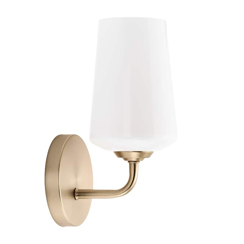 Progress Lighting P710149 Celino 11" Tall Wall Sconce with White Glass