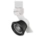 12W Integrated LED Metal Track Fixture with Cone Head, White and Black