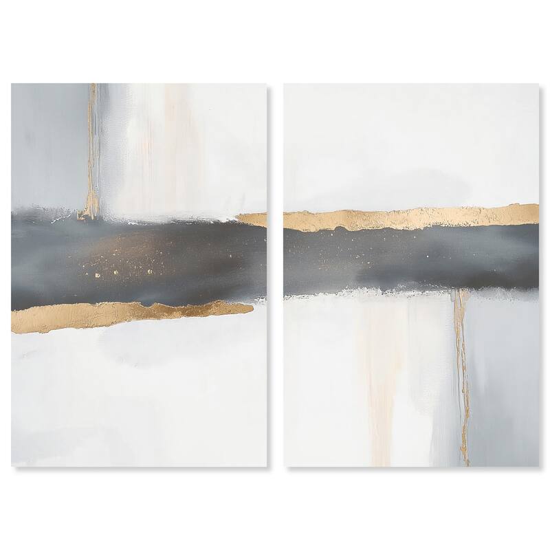 Azure Horizon I Canvas Set of 2 by Art Remedy, Gallery Wrapped - 16" x 24"