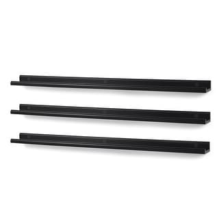 Wallniture Boston 46" Floating Shelves for Wall, Picture Ledge (Set of 3)