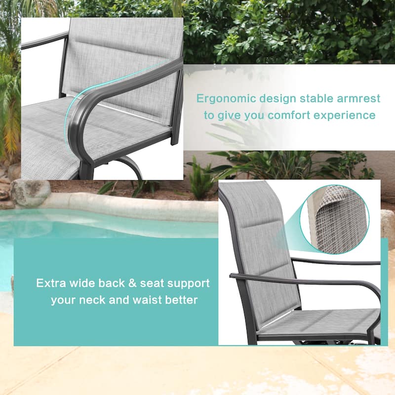 Futzca Patio Swivel Bar Bistro Set or Swivel Bar Stools