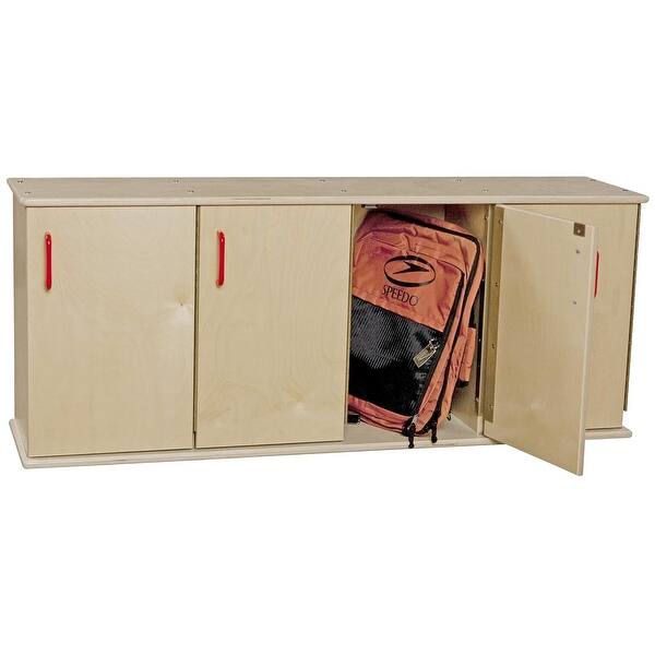 Contender Four-Section Stackable Lockers with Doors - Assembled - 49 ...