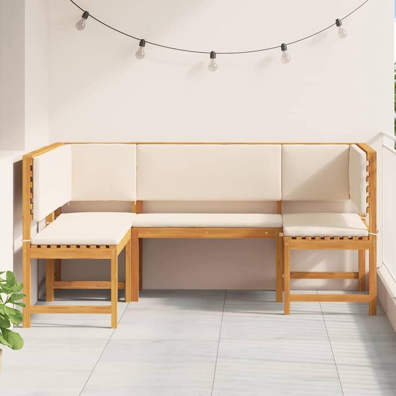 vidaXL Garden Bench Set Brown solid acacia wood - 20 x 35 x 30