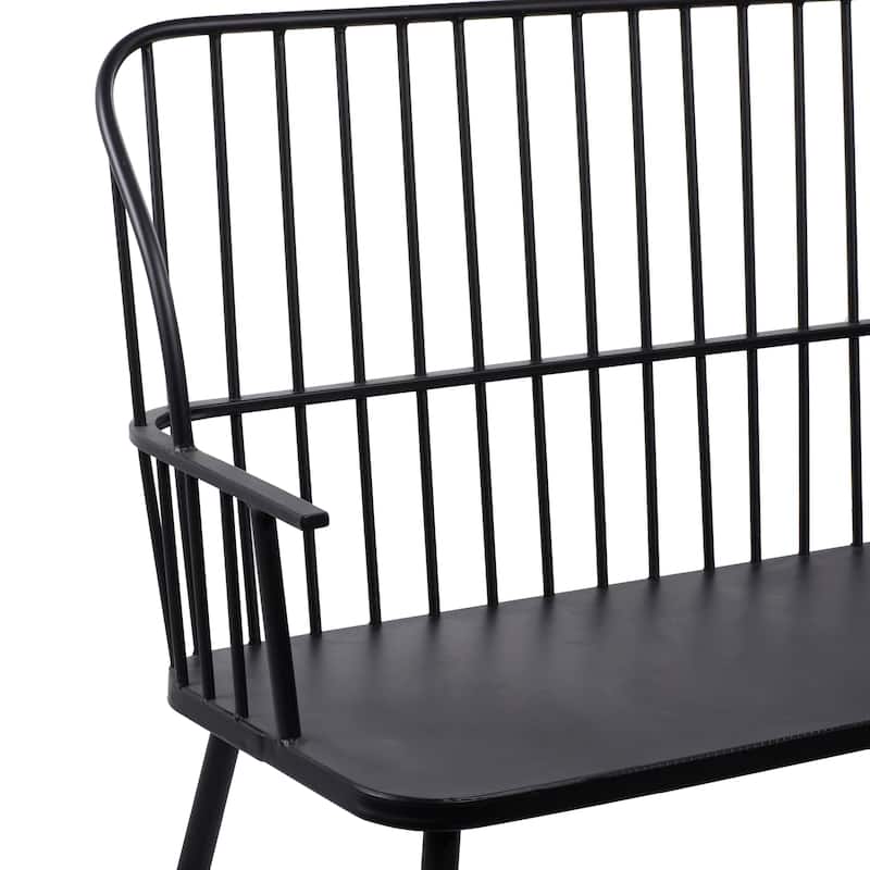 Iron Traditional Outdoor Bench 38 x 48 x 19