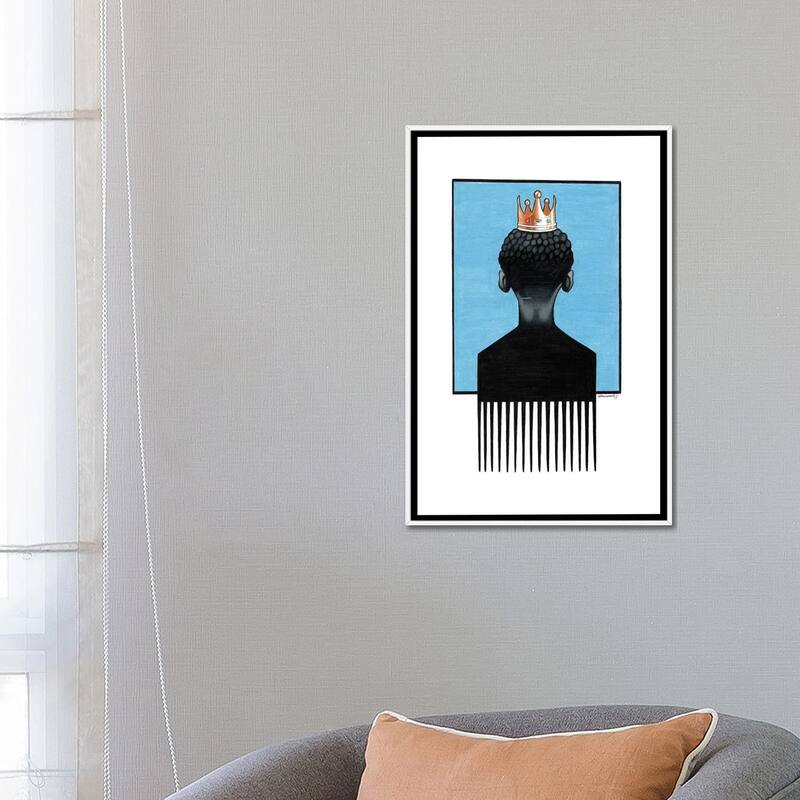 iCanvas "Little Prince Afropick" by Manasseh Johnson Framed Canvas Print