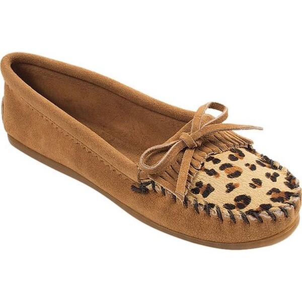 minnetonka leopard cally slipper