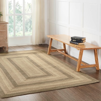 Cobblestone Jute Rug Rect w/ Pad 60x96 - 5' x 8' Rectangle