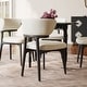 preview thumbnail 12 of 14, Modern 78.74" Oval Black Dining Table, Solid Wood Veneer, With White Sintered Stone Table top for 8