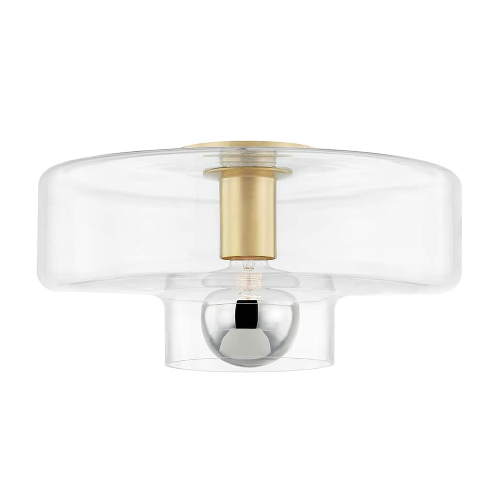 Mitzi by Hudson Valley Iona 1-light Flush Mount with Clear Glass