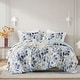 preview thumbnail 1 of 9, Chelsea Square Maddie Reversible Floral Seersucker Comforter Set Blue - King