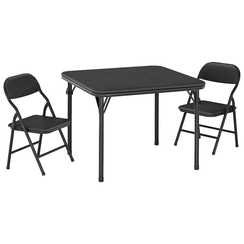 3/5-Piece Kids Folding Table and Chairs Set, Toddlers Children's Activity Table and Chairs Set