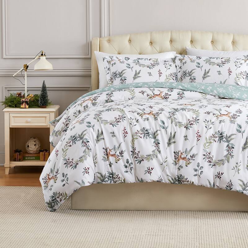 Happy Holidays 3-piece Duvet Cover Set - Twin - 2 Piece