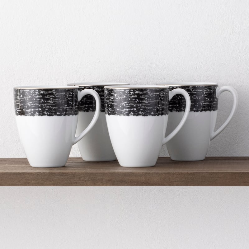 Noritake Rill Set Of 4 Mugs, 16 Oz.