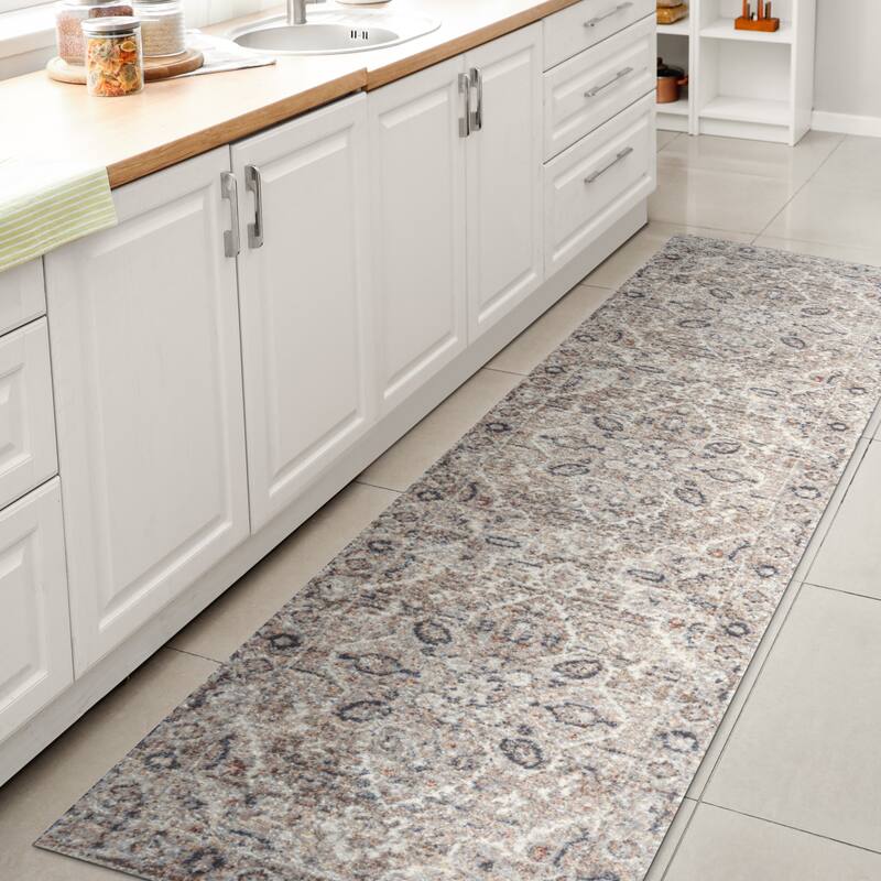 JONATHAN Y Shaemus Global Medallion Low-Pile Machine-Washable Area Rug