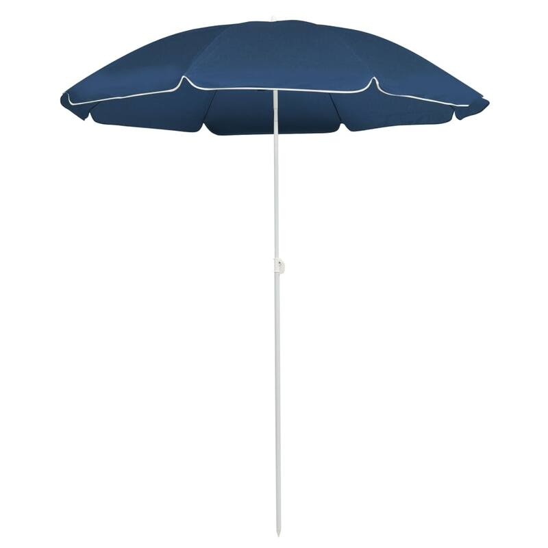 vidaXL Outdoor Parasol with Steel Pole Blue 70.9"