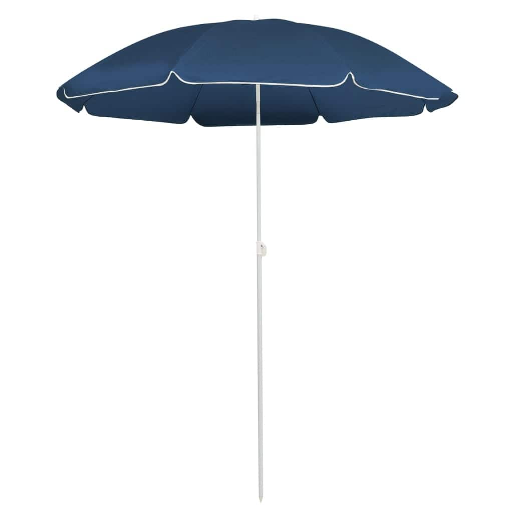 vidaXL Outdoor Parasol with Steel Pole Blue 70.9"
