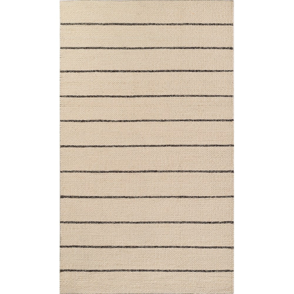 Momeni Twine Wool and Viscose Hand Woven Striped Are Rug