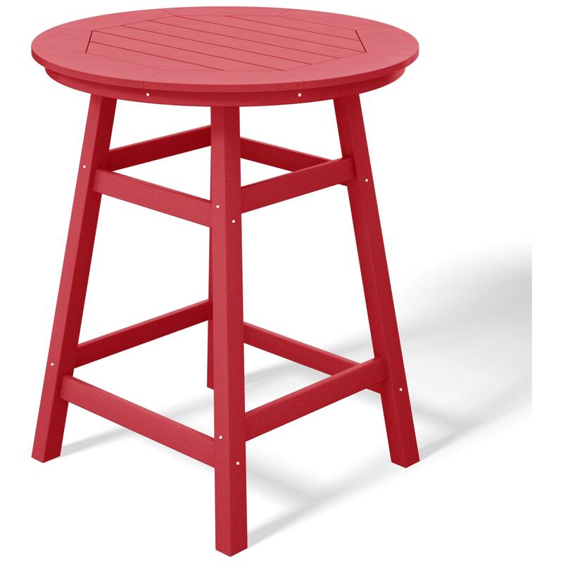 Polytrends Laguna Hdpe All Weather Outdoor Patio 35" Round Counter Table