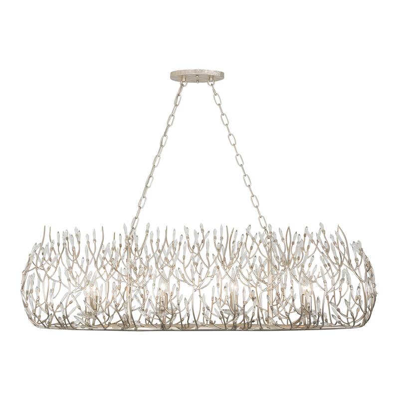 Bask 8-light Gold Dust Linear Pendant with Crystal - N/A