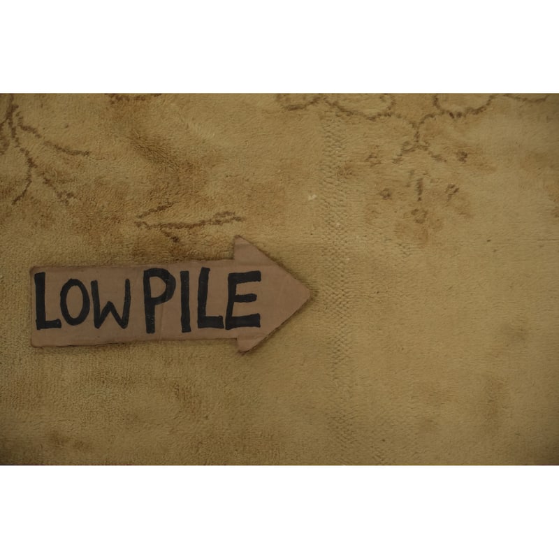 Hand Knotted Oriental 100% Wool Carpet Traditional Floral Yellow & Gold Kerman Area Rug - 11' 10'' X 8' 10''