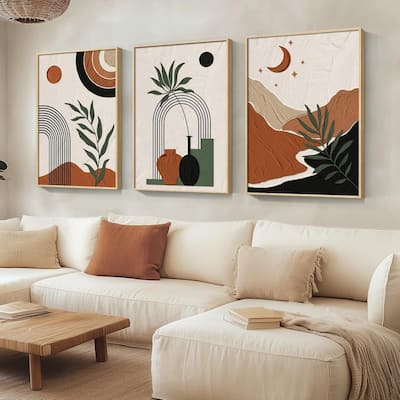 Set of 3 Abstract Geometric Art Prints