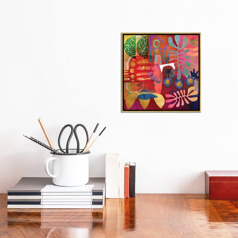 iCanvas "African Abstract" by Nikki Chu Framed Canvas Print