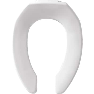 Bemis Elongated Commercial Plastic Open Front Toilet Seat Less Cover