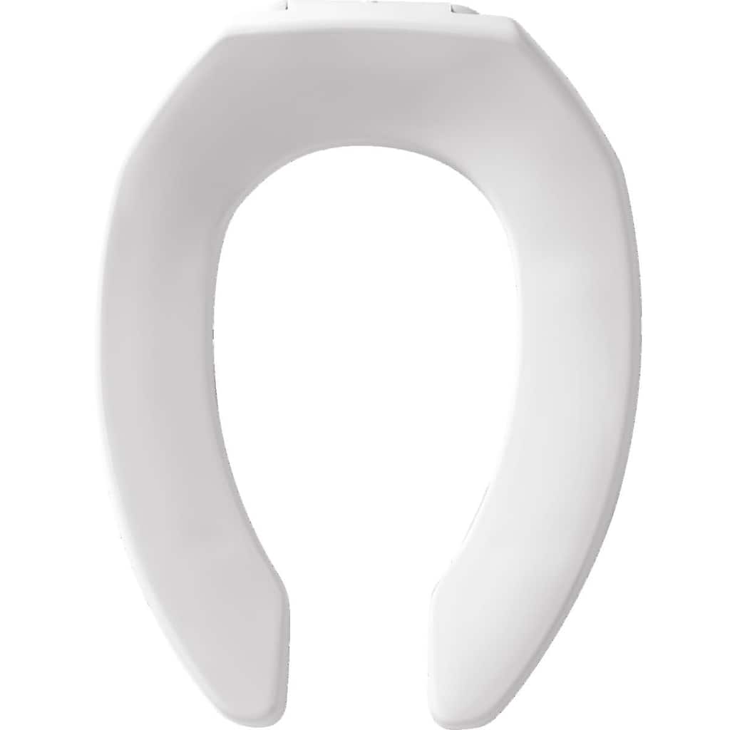 Bemis Elongated Commercial Plastic Open Front Toilet Seat Less Cover