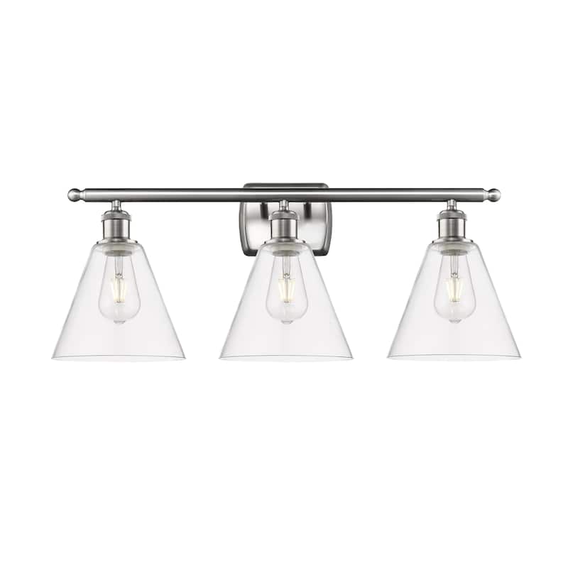 Innovations Lighting 516-3W-11-28 Berkshire Vanity Berkshire 3 Light - Brushed Satin Nickel / Clear