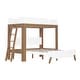 preview thumbnail 3 of 36, Max and Lily L-Shaped Twin over Queen Bunk Bed with Ladder on End