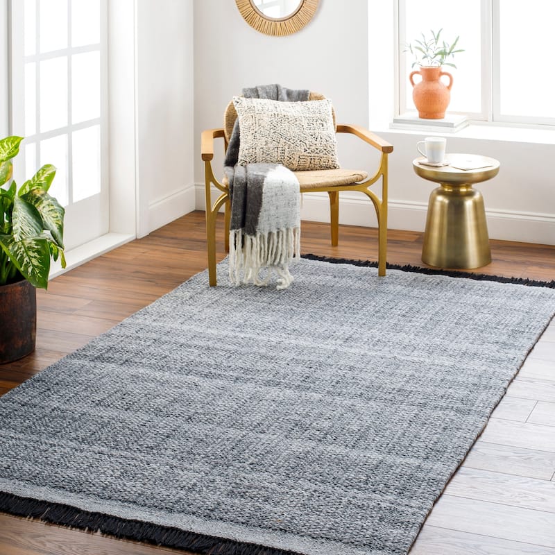 Beltran Country Area Rug - 6' x 9' - Charcoal
